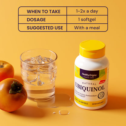 Healthy Origins Ubiquinol 50 mg - CoQ10 for Heart Health & Antioxidant Support