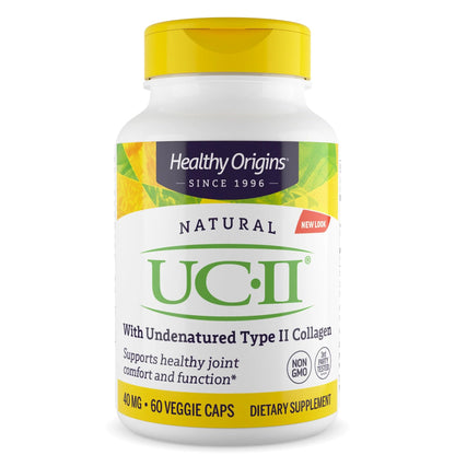 Healthy Origins UC-II 40 mg Undenatured Type II Collagen – Gluten Free, Non-GMO, Joint Support | 60 Veggie Caps