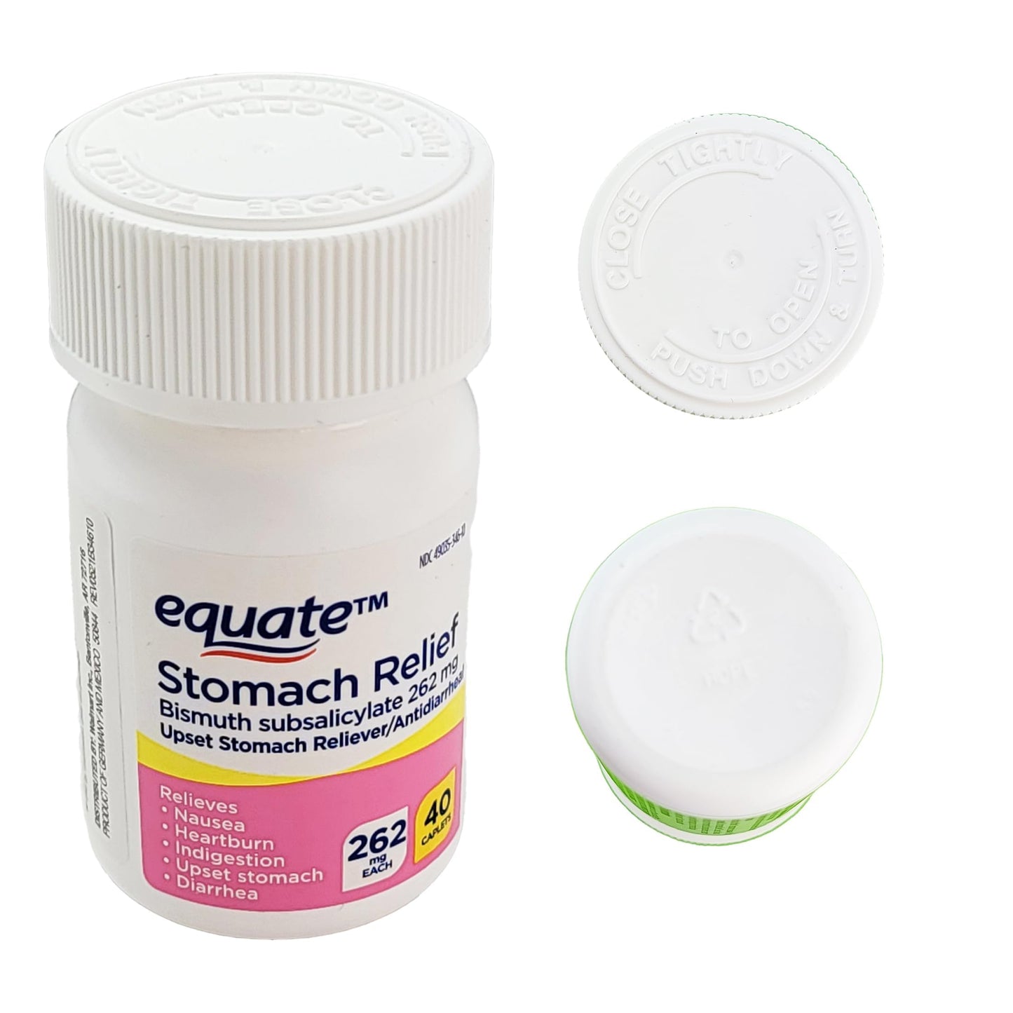 Healthy Surplus Stomach Relief - Bismuth Subsalicylate 262 mg, 40 Caplets