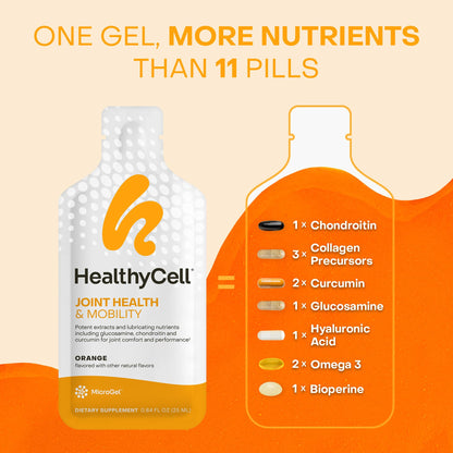 HealthyCell Joint Health & Mobility Gel Packs — Curcumin, Glucosamine & Chondroitin (14-Pack)