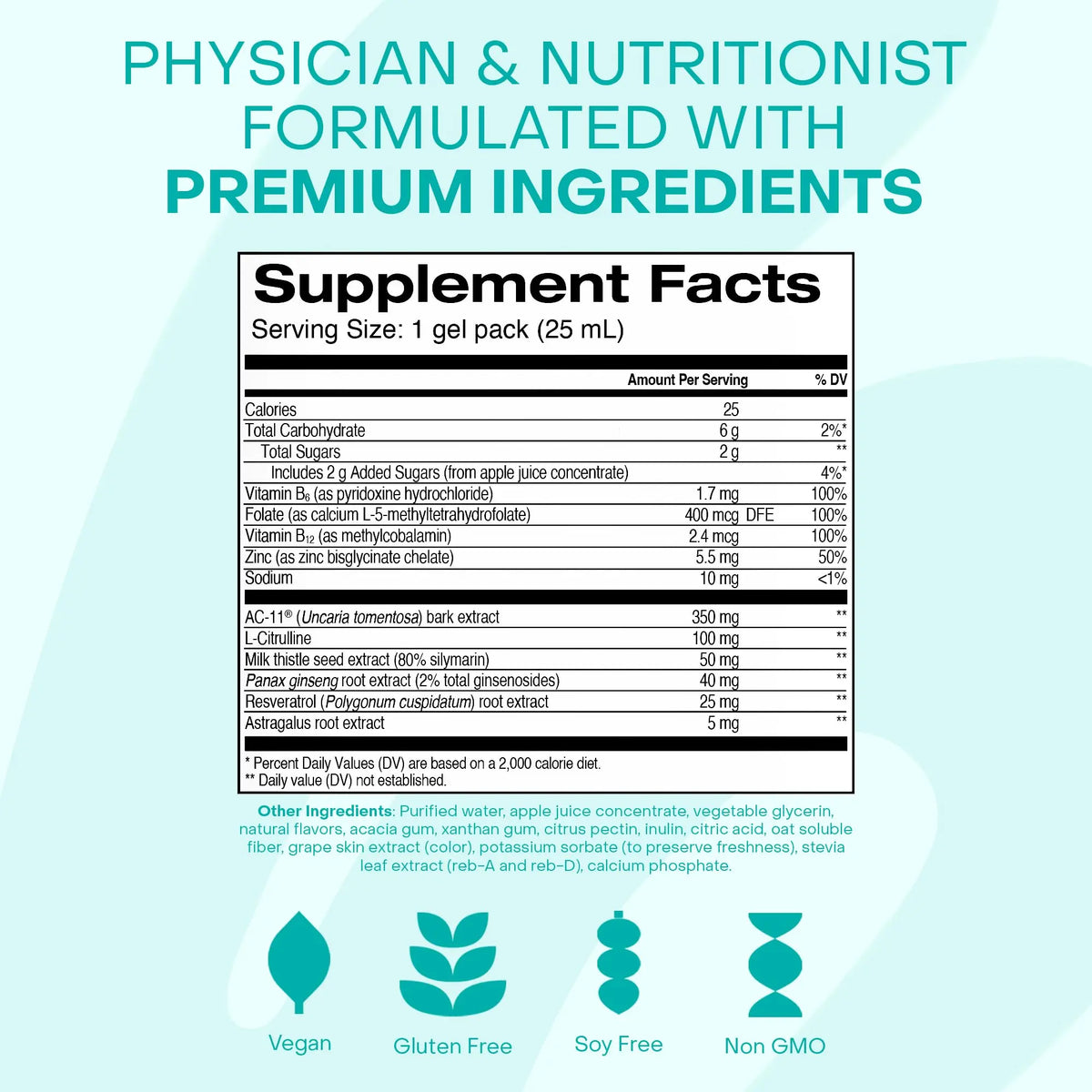 HealthyCell Telomere Length Supplement – AC-11, Astragalus & Resveratrol | 30 Grape Gel Packs BritishVita | Premium UK Vitamins & Wellness Supplements