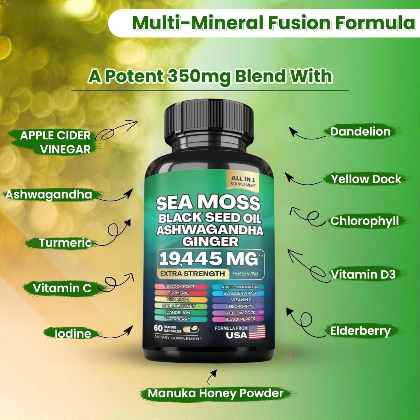 Sea Moss Black Seed Oil Ashwagandha Capsules – Immune Support | HealthyFinds