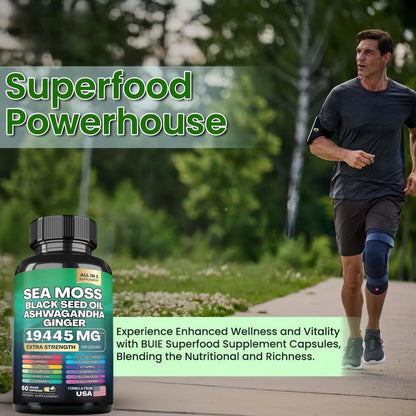 Sea Moss Black Seed Oil Ashwagandha Capsules – Immune Support | HealthyFinds