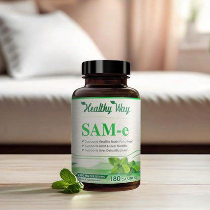 HealthyWayRx 1500mg SAM-e Supplement | High-Strength S-Adenosyl-L-Methionine for Brain, Mood & Liver Support