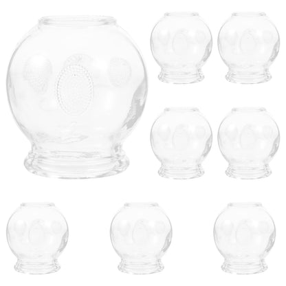 Healvian 8Pcs Glass Fire Cupping Set | Vacuum Suction Cups for Body Therapy, Massage & Metabolism