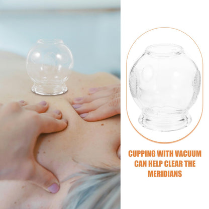 Healvian 8Pcs Glass Fire Cupping Set | Vacuum Suction Cups for Body Therapy, Massage & Metabolism
