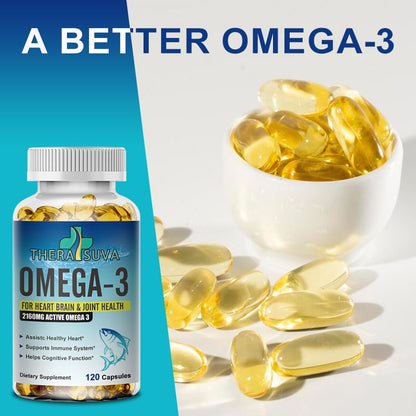 Triple Strength Omega-3 2160mg | EPA 1296mg + DHA 864mg | 60 Day Supply