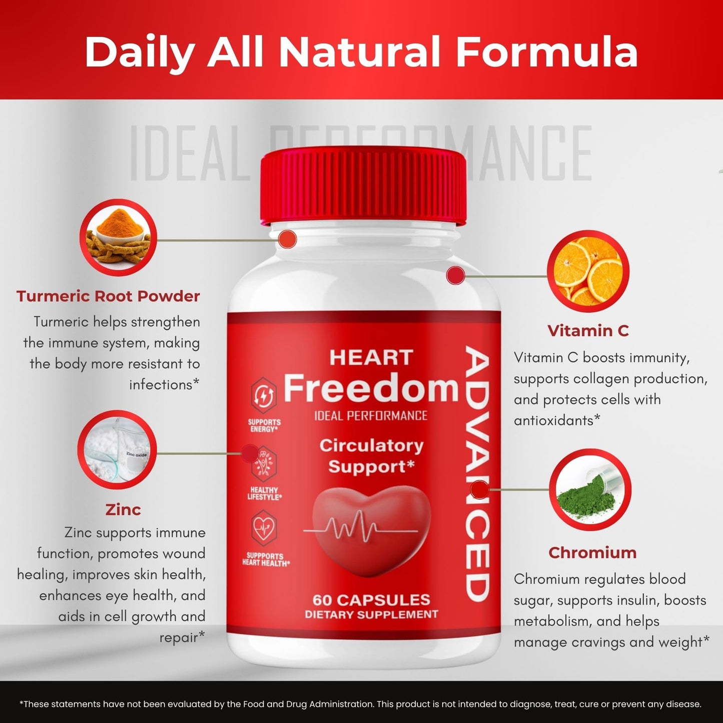 Heart Freedom Capsules – Official HeartFreedom Pills for Energy & Circulation (2 Pack)