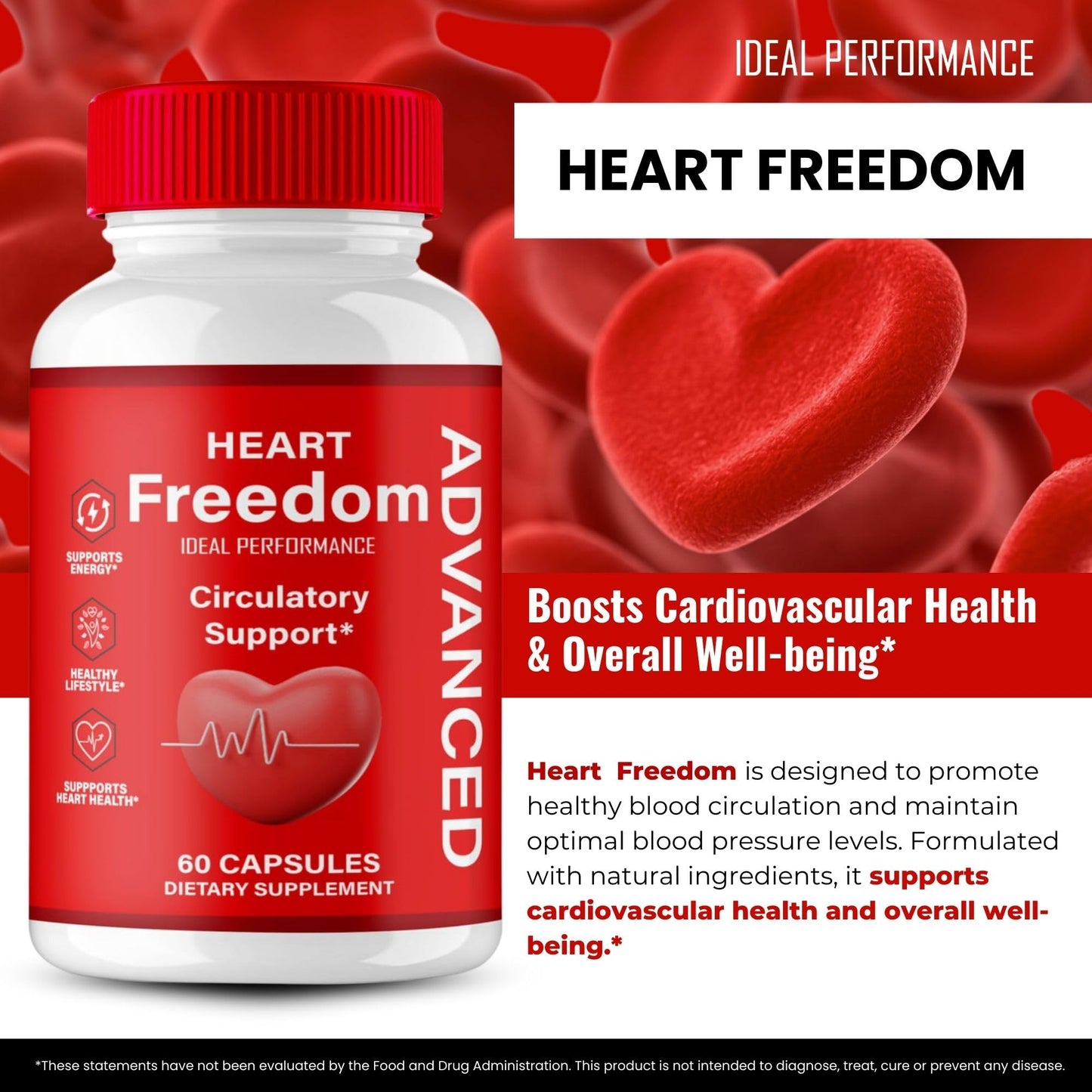 Heart Freedom Capsules – Official HeartFreedom Pills for Energy & Circulation (2 Pack)