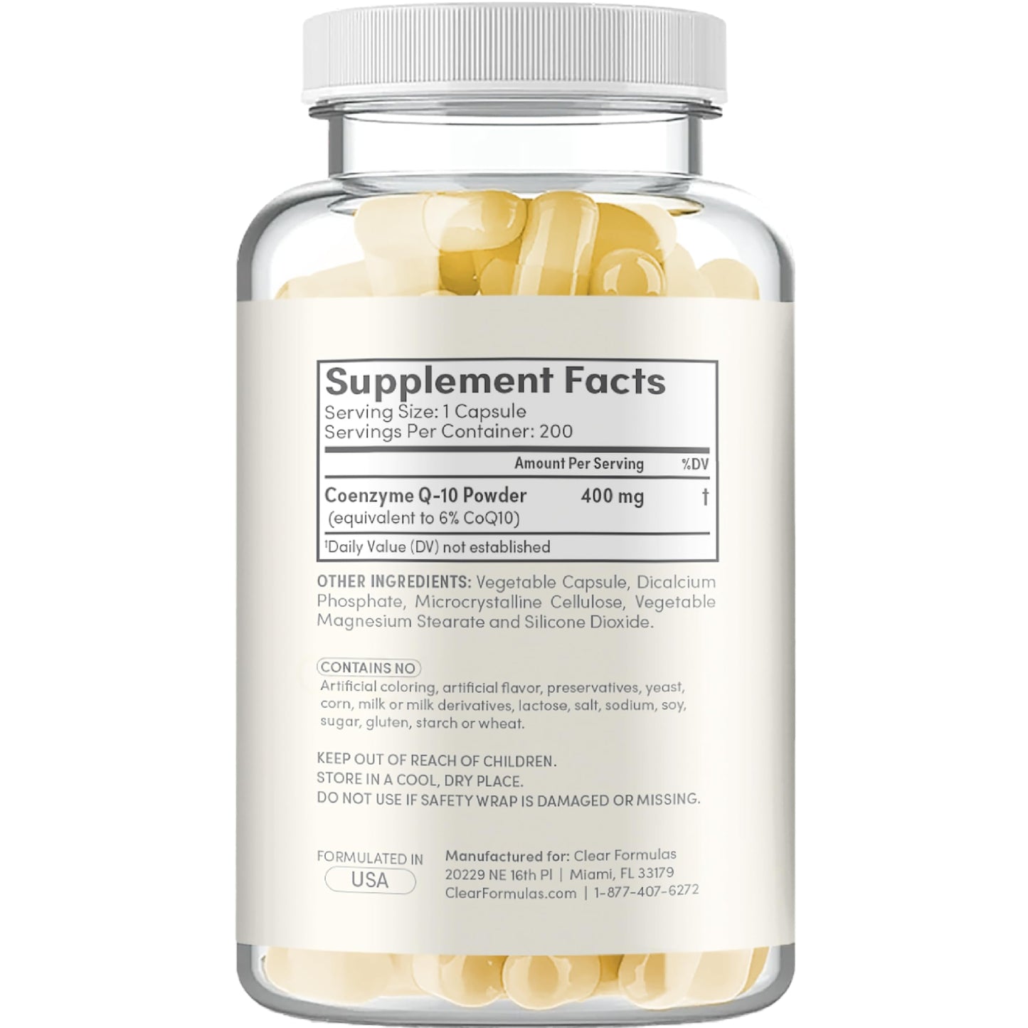 Quick Absorption CoQ10 400mg Capsules – Ubiquinone 400mg for Heart Health & Aging Support | Made in a cGMP US Lab