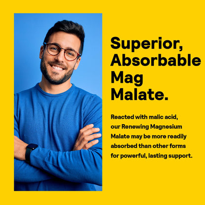 NATURE'S LIFE Renewing Magnesium Malate 400 mg – Bioavailable Magnesium Complex | 50 Servings