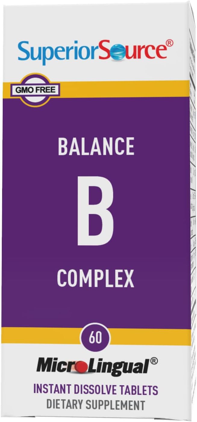 Superior Source Balance B Complex – Instant-Dissolve B Vitamins (60 Tablets)