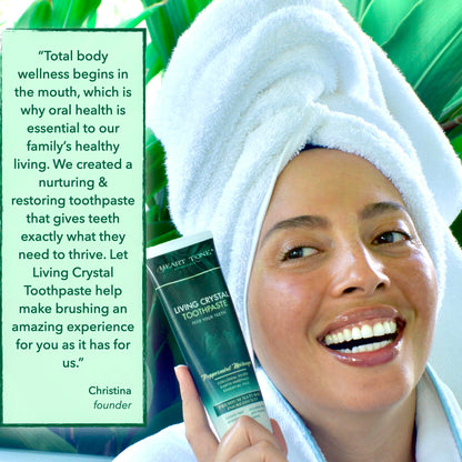 Heart Tone Botanicals Living Crystal Toothpaste - Fluoride Free & Remineralizing Nano Hydroxyapatite
