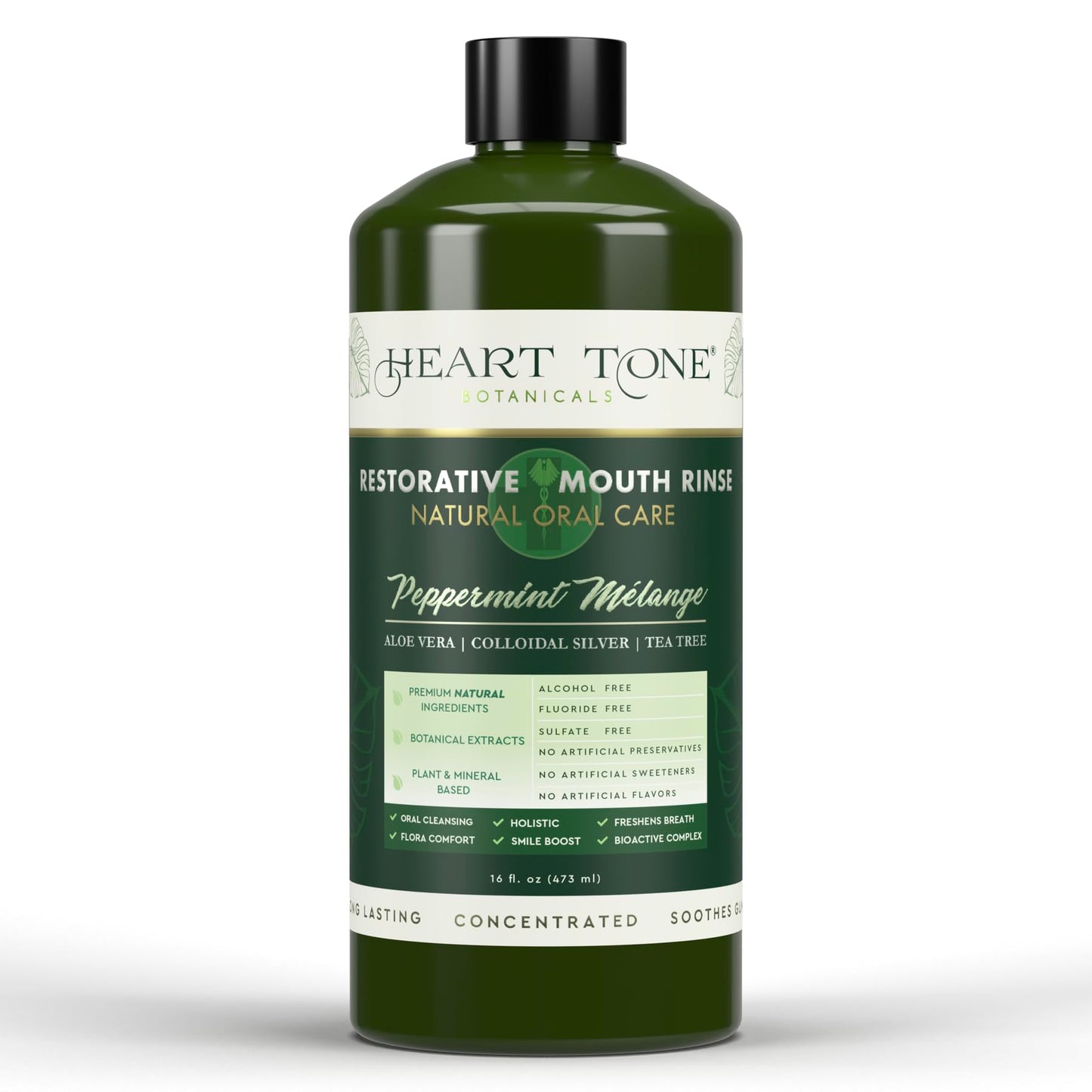 Heart Tone Botanicals Nano Silver Mouthwash – All Natural, Fluoride Free