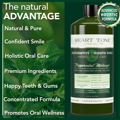 Heart Tone Botanicals Nano Silver Mouthwash – All Natural, Fluoride Free