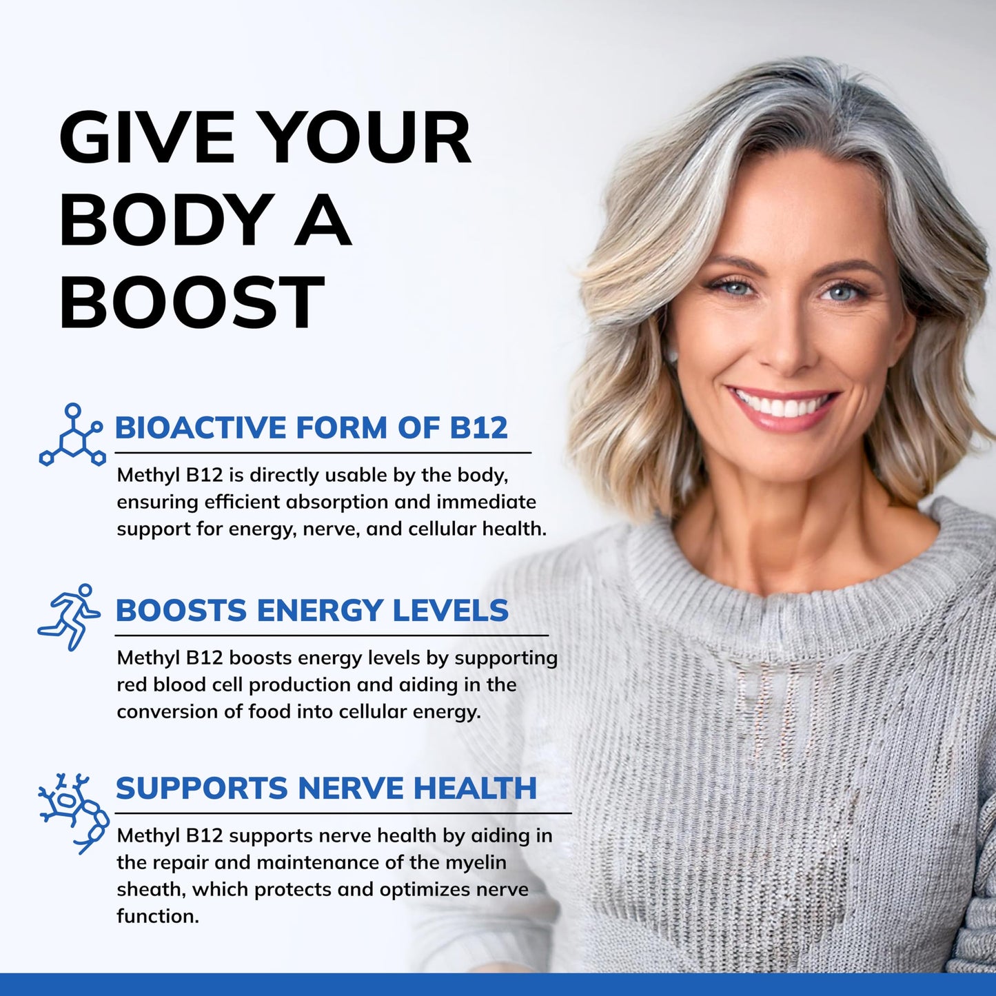 aSquared Nutrition Vitamin B12-5000 mcg (Methylcobalamin) – 120 Tablets | Max Strength Energy, Brain & Heart Support