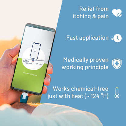 heat it - Smartphone-Powered Insect Bite Healer | Chemical-Free Heat Therapy (USB-C)