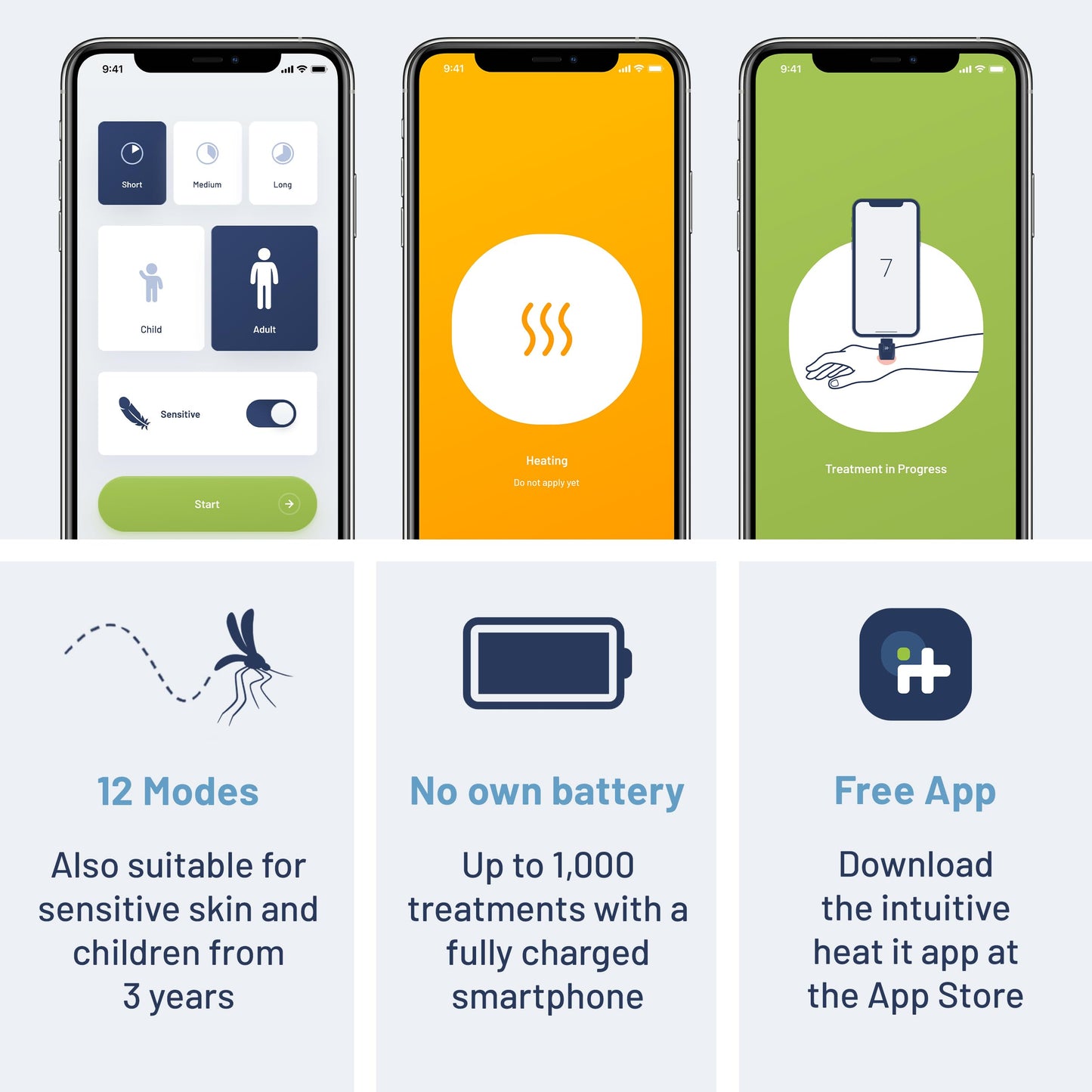 heat it - Smartphone-Powered Insect Bite Healer for iPhone 6s–14 | Chemical-Free Heat Relief