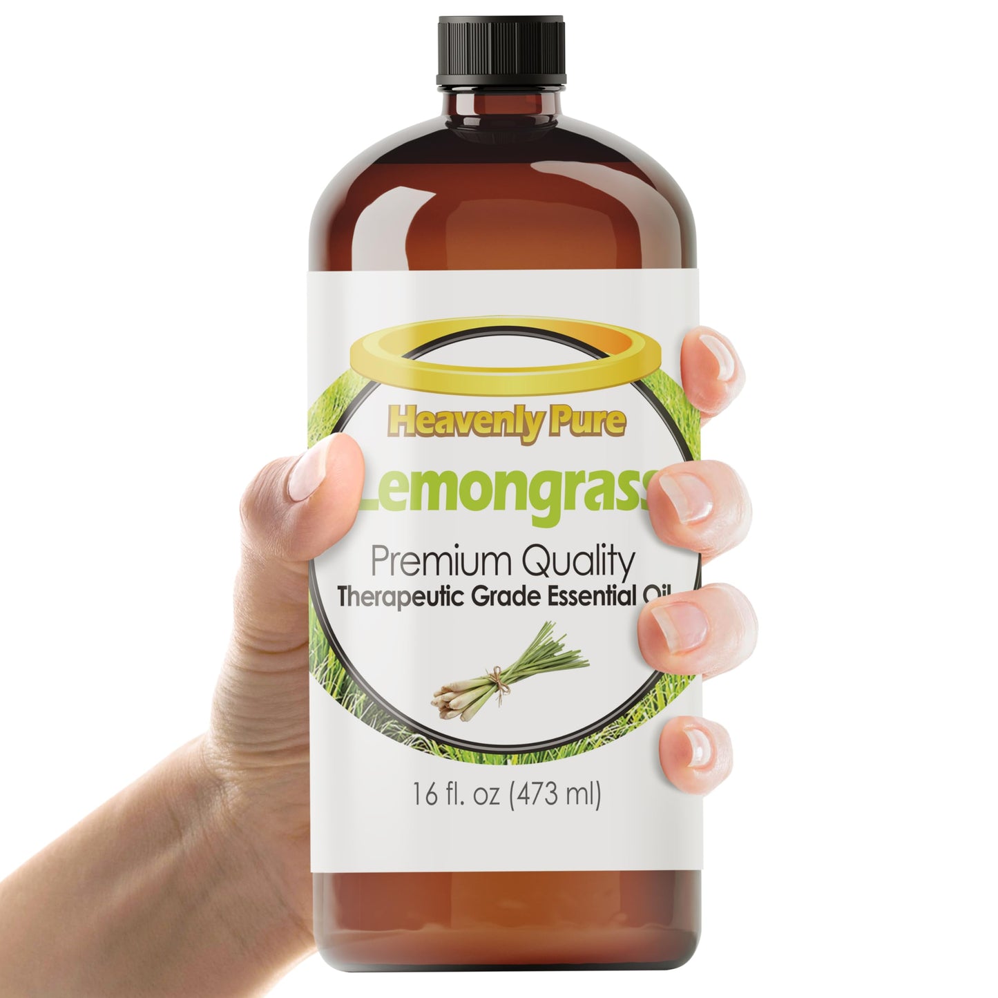 Heavenly Pure Lemongrass Essential Oil 16 oz (473 ml) – Aromatherapy & Personal Care