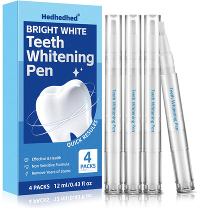 Hedhedhed Teeth Whitening Pen 4-Pack – No Sensitivity, Mint