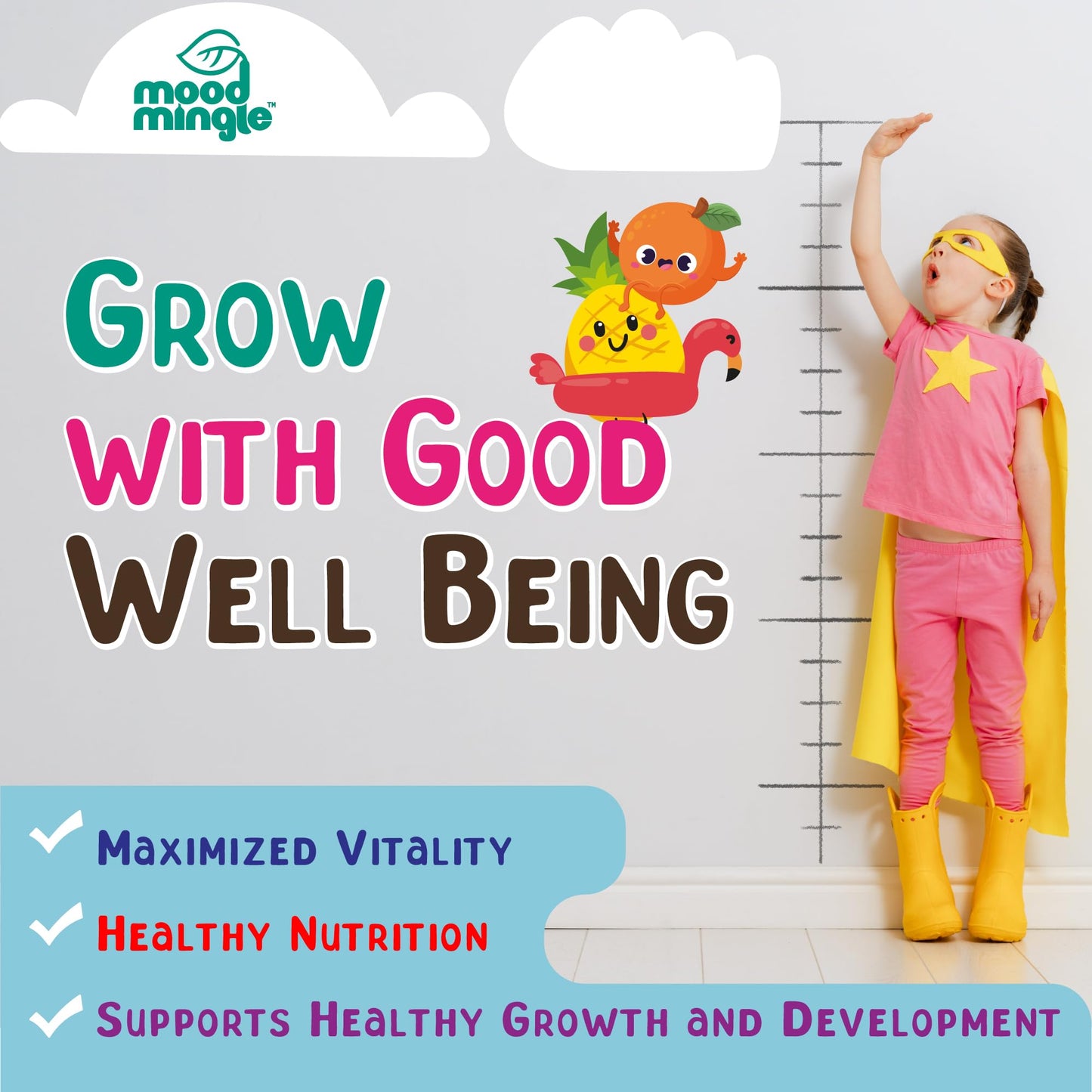 Height Growth Gummies Supplement - Kids Teens Height Increaser Maximizer Grow Taller Vitamins
