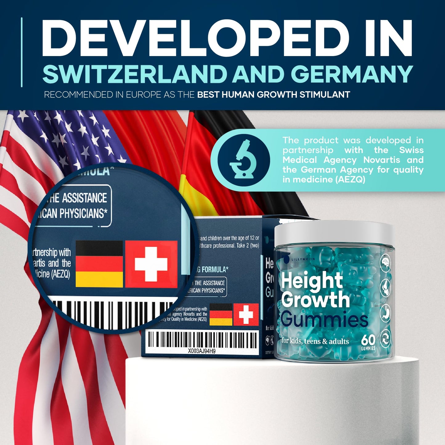 Height Growth Gummies – Multivitamin Growth Support for Adults & Kids