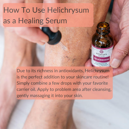 Vitality Extracts Helichrysum Essential Oil 30ml | Skin Care, Aromatherapy & Stress Relief