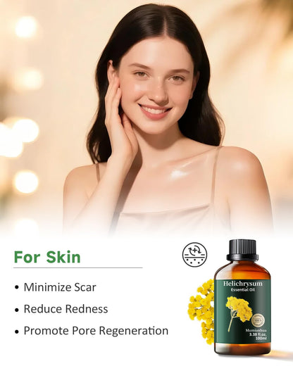 Helichrysum Essential Oil Pure - Mumianhua Helichrysum Oil (3.38 Fl oz)