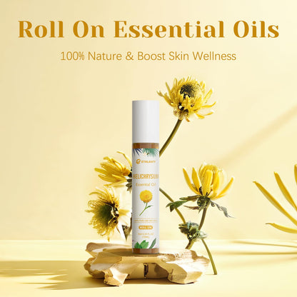 Helichrysum Essential Oil Roll-On – 100% Pure Aromatherapy for Skin Vitality & Anti-Aging
