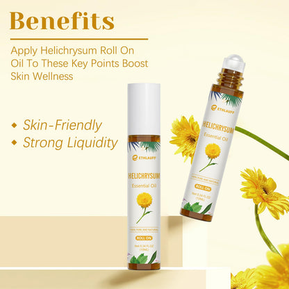 Helichrysum Essential Oil Roll-On – 100% Pure Aromatherapy for Skin Vitality & Anti-Aging