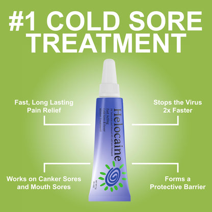 Helocaine Fast Acting Cold Sore Treatment – 3g OTC Pain Relief (2 Pack)
