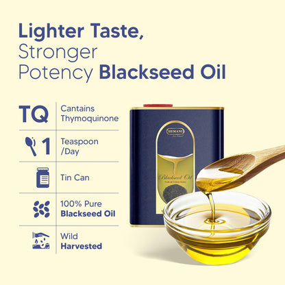 Hemani Black Seed Oil 1000ml – Cold Pressed Nigella Sativa Oil for Digestive Health, Brain Function & Immune Support
