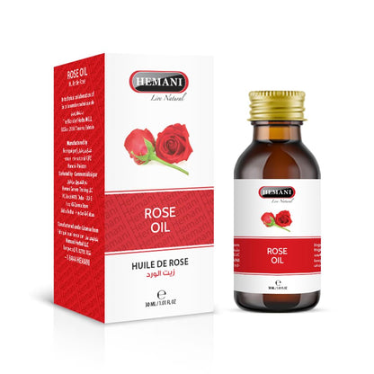 Hemani Rose Oil 30ml | Pure Cold-Pressed Edible Oil for Cooking, Skincare & Aromatherapy
