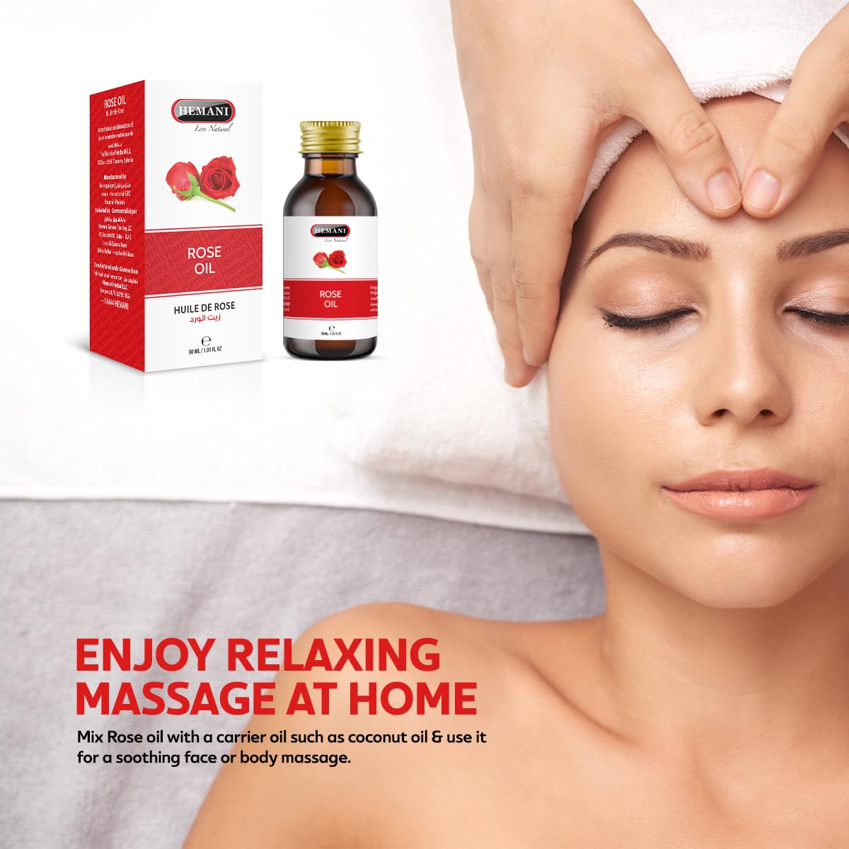 Hemani Rose Oil 30ml | Pure Cold-Pressed Edible Oil for Cooking, Skincare & Aromatherapy