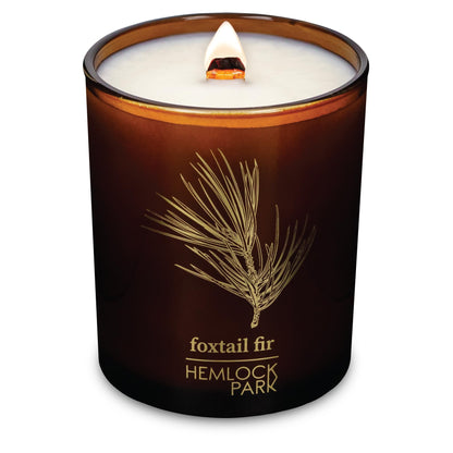 Hemlock Park Amber & Gold Wood Wick Candle – 7.2 oz Coconut Wax