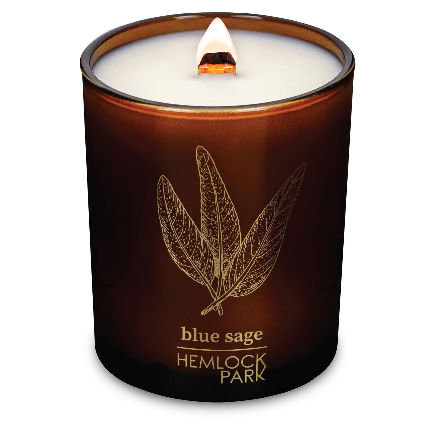 Hemlock Park Wood Wick Candle – Blue Sage, 7.2 oz, Coconut Wax, Essential Oils