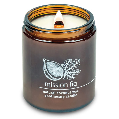 Hemlock Park Crackling Wood Wick Candle – 8 oz, Mission Fig