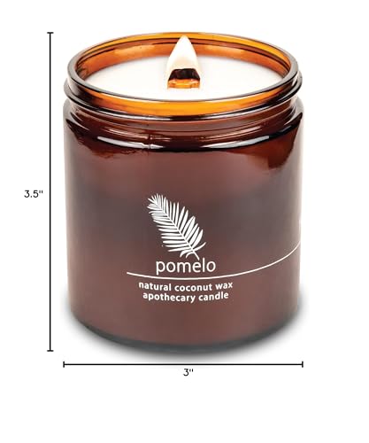 Hemlock Park Crackling Wood Wick Candle - 16 oz Pomelo Citrus, Handcrafted