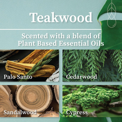 Hemlock Park Crackling Wood Wick Candle – Coconut Wax, Teakwood, 8 oz