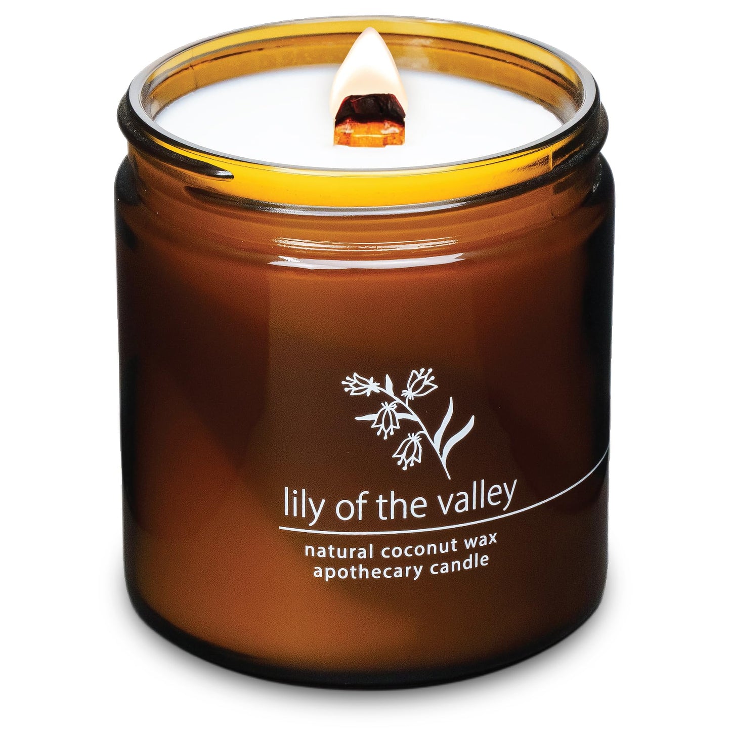 Hemlock Park Crackling Wood Wick Candle - 16 oz Natural Coconut Wax (Lily of The Valley)