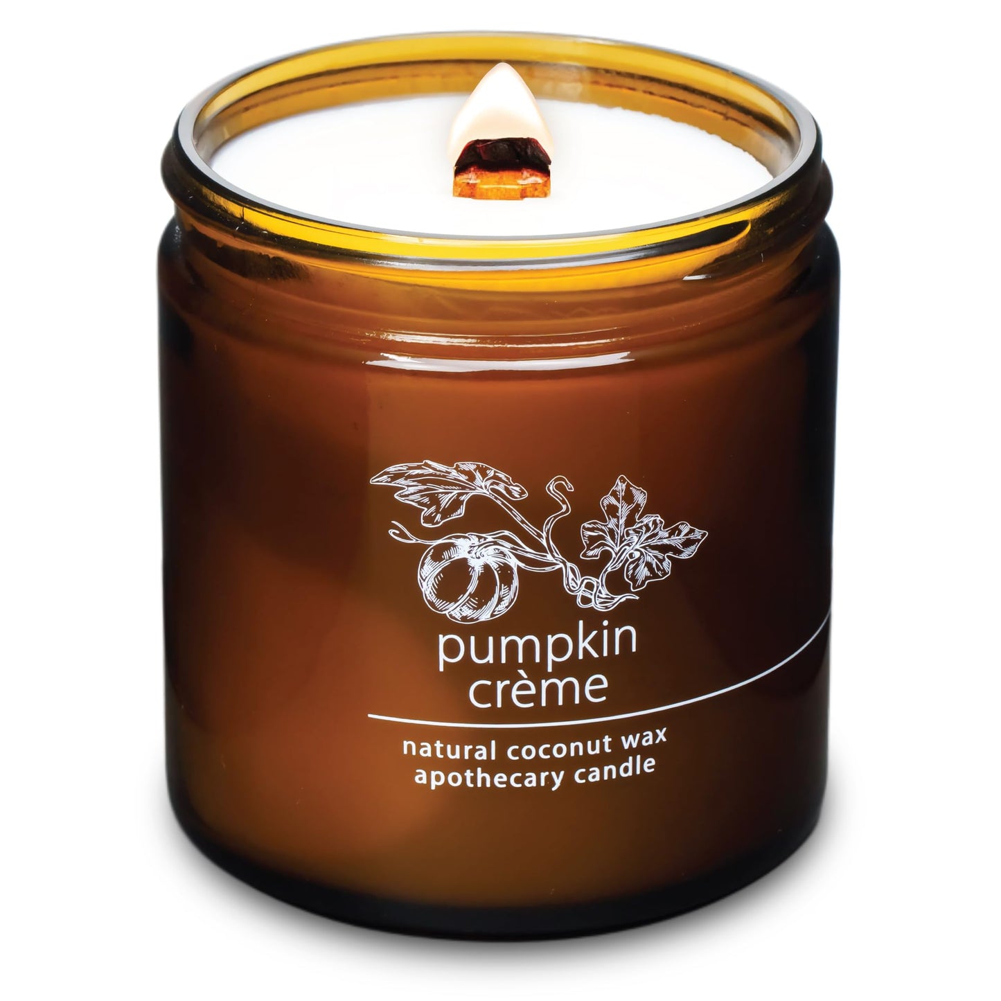 Hemlock Park Crackling Wood Wick Candle - 16 oz Coconut Wax, Pumpkin Creme