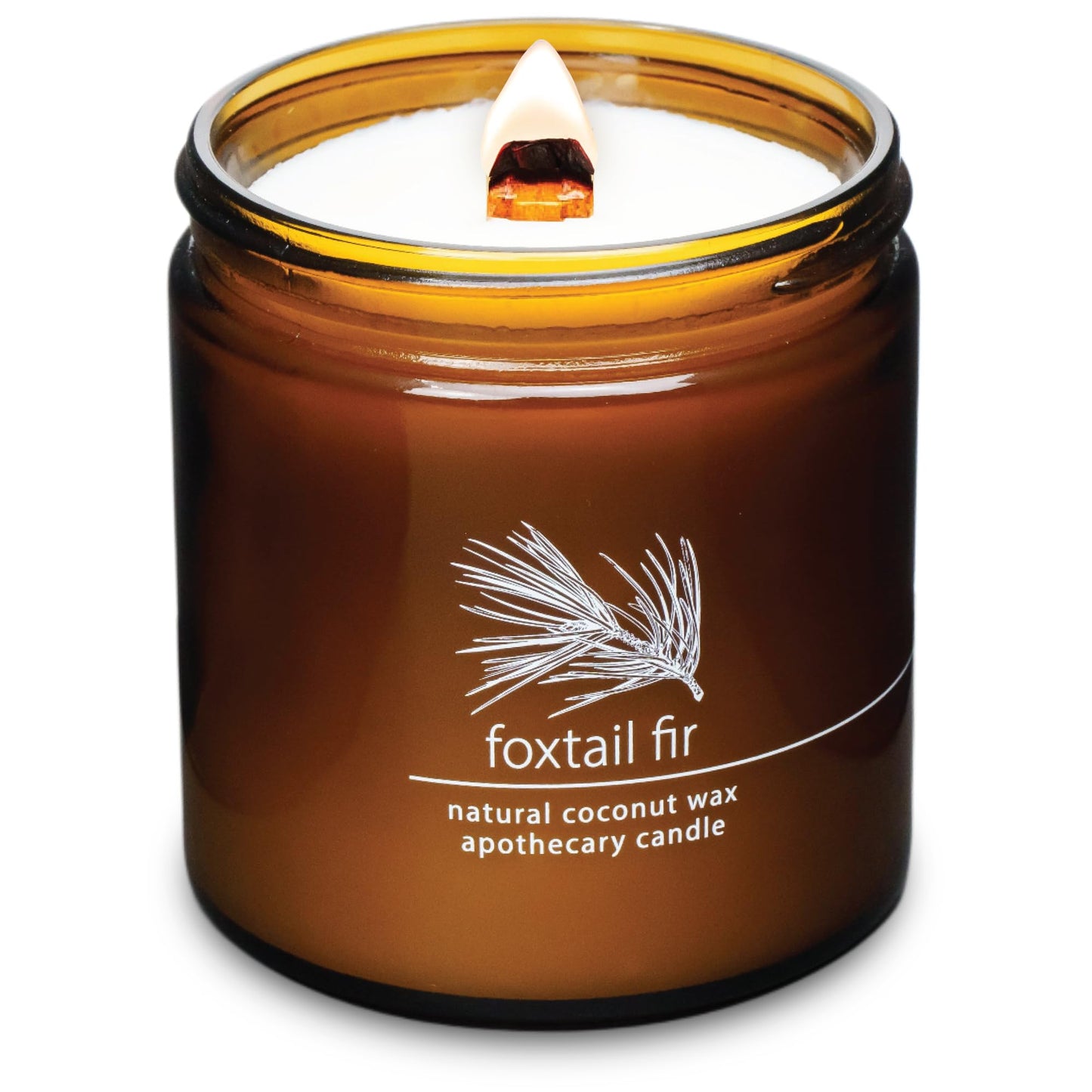 Hemlock Park Crackling Wood Wick Candle – Large 16 oz Coconut Wax (Foxtail Fir)