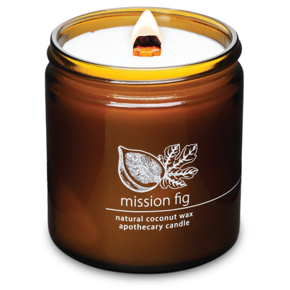 Hemlock Park Crackling Wood Wick Candle | 16 oz | Mission Fig | Natural Coconut Wax