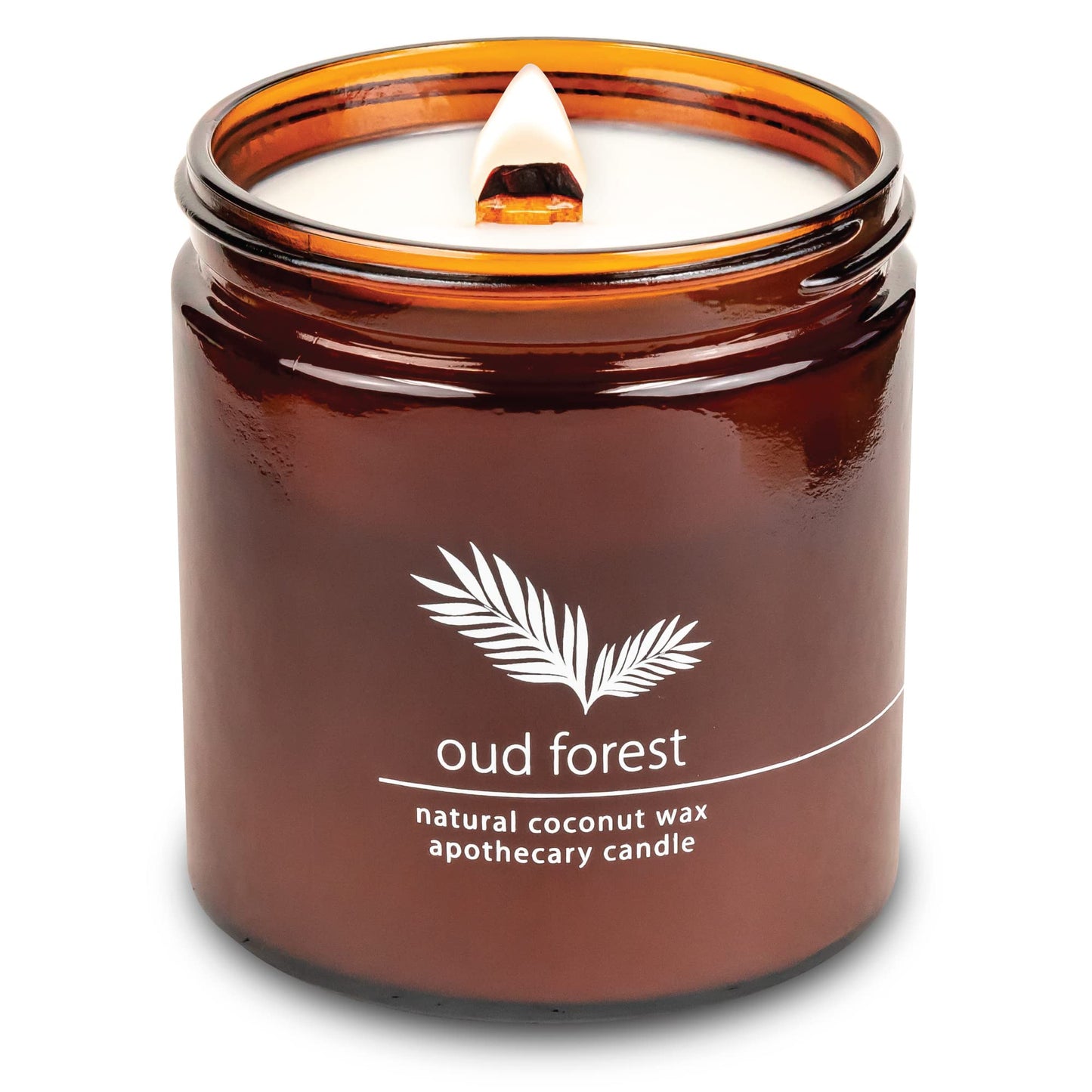 Hemlock Park Crackling Wood Wick Candle - Handcrafted Oud Forest, 16 oz