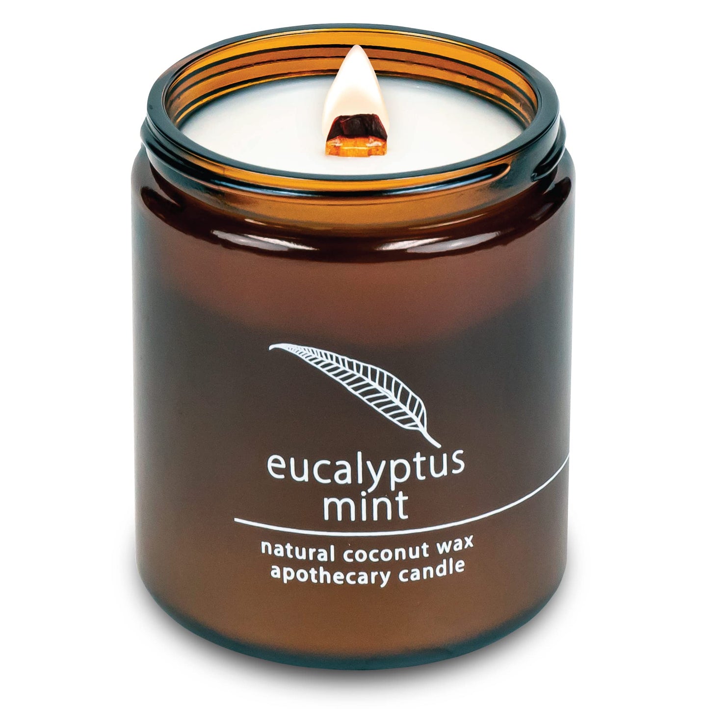 Hemlock Park Crackling Wood Wick Candle – 8 oz, Eucalyptus Mint