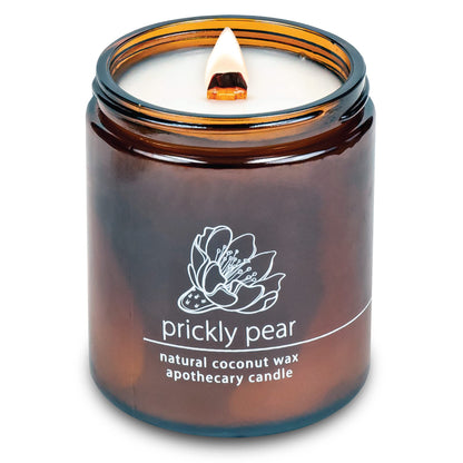 Hemlock Park Crackling Wood Wick Candle - 8 oz Desert Prickly Pear | Coconut Wax