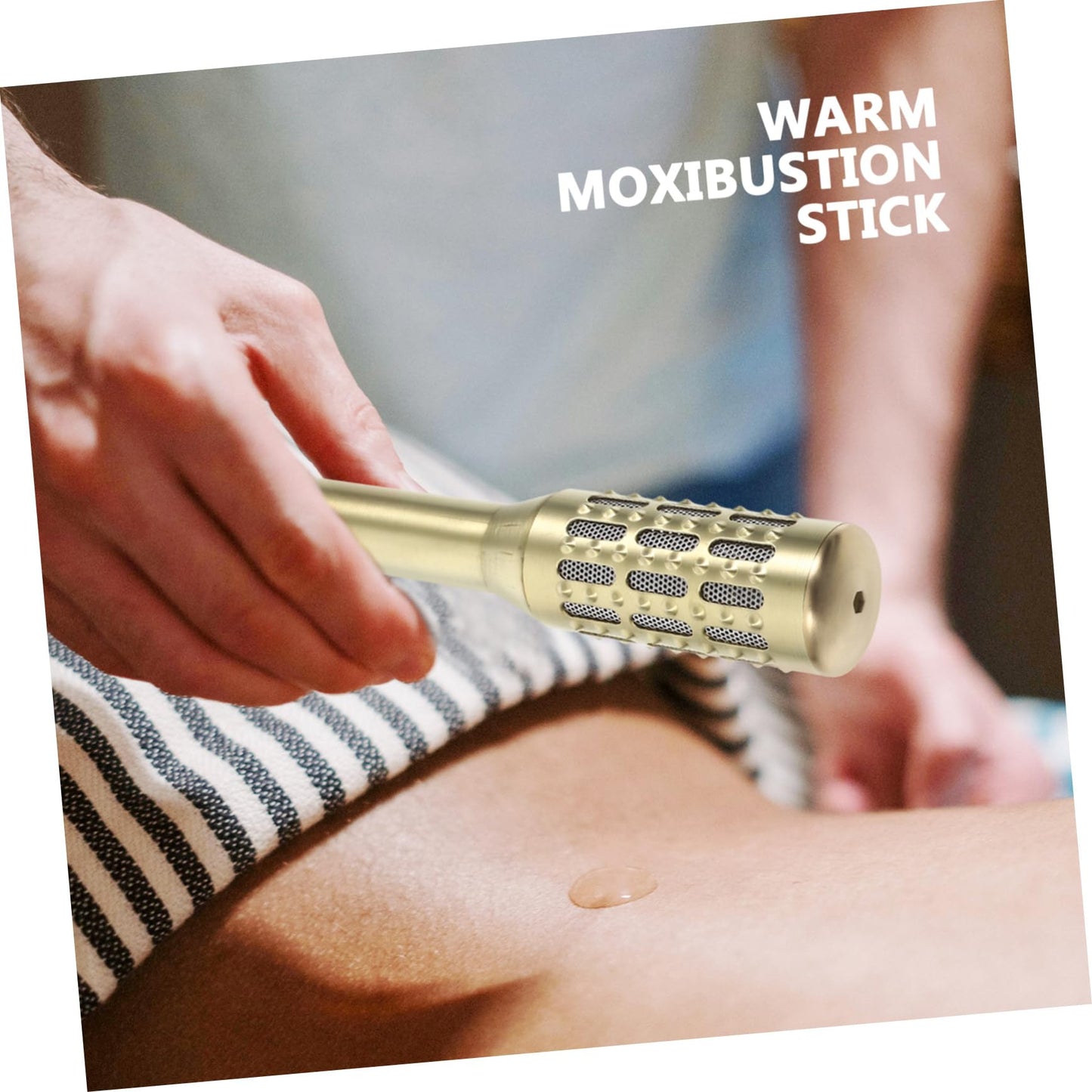 Hemoton Moxibustion Stick Holder — Brass Heat Therapy Burner for Home Spa