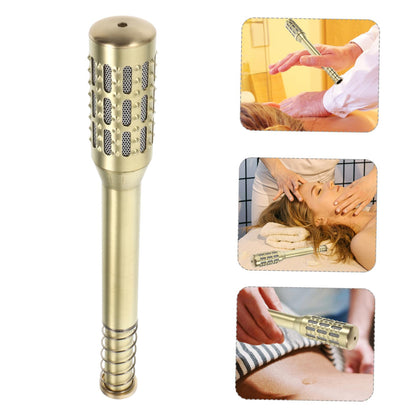 Hemoton Moxibustion Stick Holder — Brass Heat Therapy Burner for Home Spa
