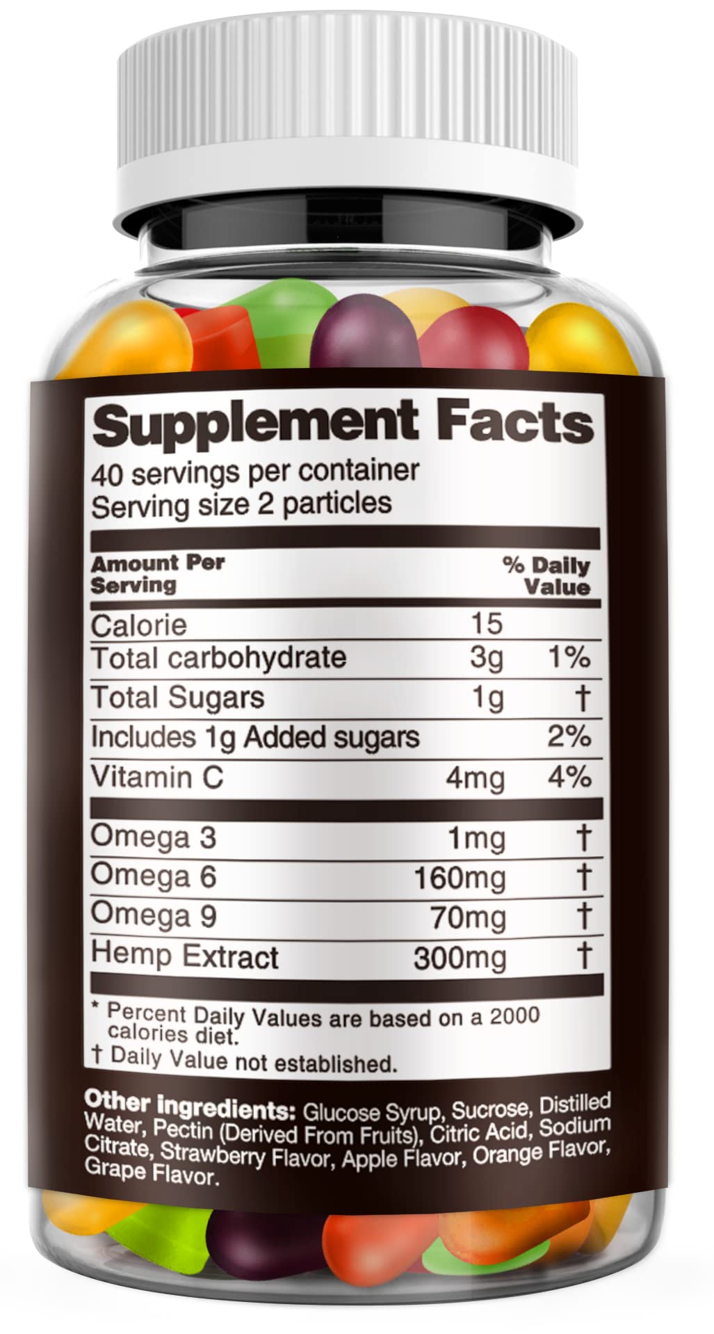 Hemp Gummies Edibles - Advanced Extra Strength Hemp Oil, Low Sugar (4 Packs)