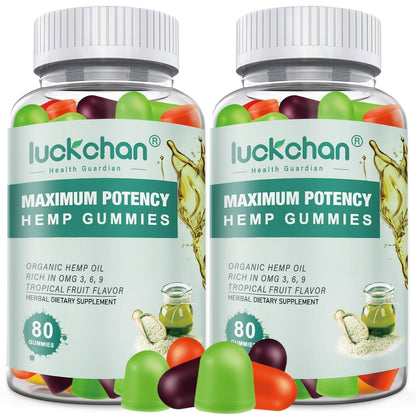 2 Packs High-Potency Hemp Gummies for Sleep, Pain & Anxiety - Organic Colorado Hemp